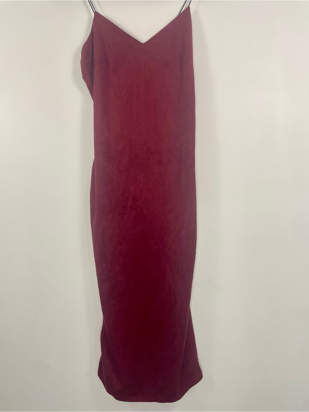 Slip Midi Dress in Burgundy